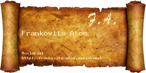Frankovits Atos névjegykártya